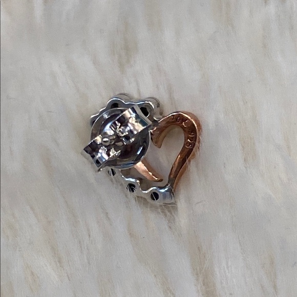 Heart Diamond Earrings - Picture 3 of 5